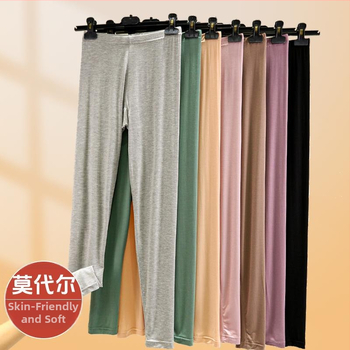 Naiste õhukesed modal-leginsid, õmblusteta, kõrge vöökoht, jooga, 80–90% modaal