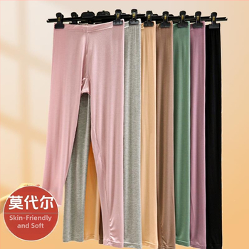 Naiste õhukesed modal-leginsid, õmblusteta, kõrge vöökoht, jooga, 80–90% modaal