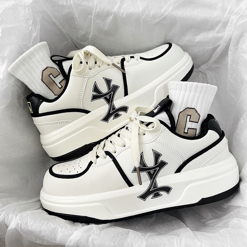 Unisex board jalanõud, PU ülemine, madal profiil, paks tald, nöörid, kevadine igapäevane sportjalanõud