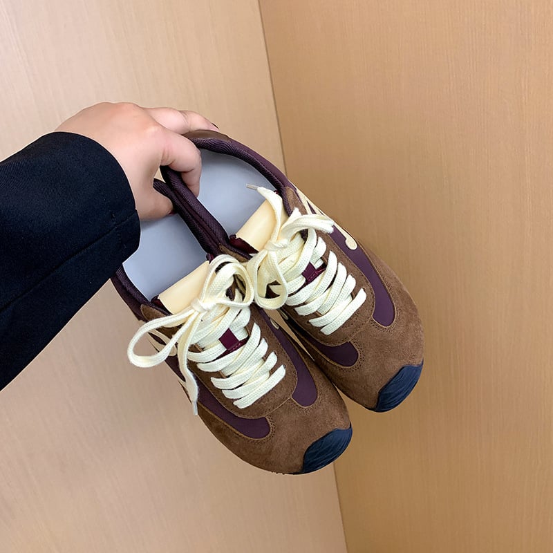 Naiste nahast spordijalatsid varjatud kõrguse tõstmisega 3–5 cm, korea stiilis ees siduvad, kummist talla, pehme vooder