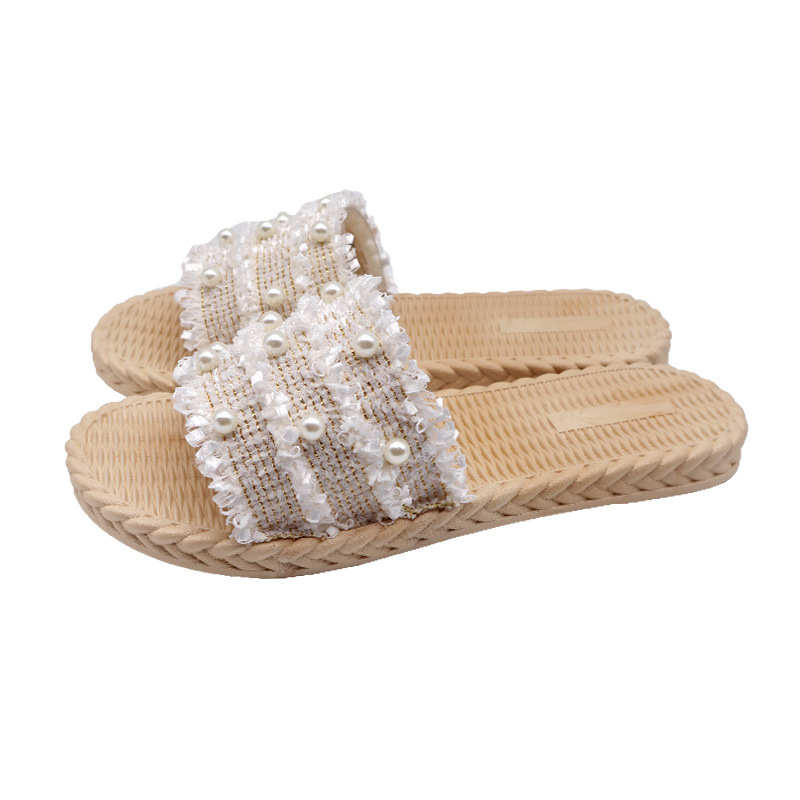 2025 Lamedad sandaalid linase ülaosaga, PVC tallaga, injekteeritud tald, etniline muster, rahvuslik stiil