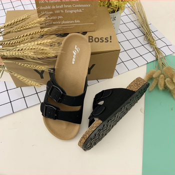 Naiste sandaalid – kahekordne kinnitussüsteem, igapäevaseks kasutamiseks, PVC tald, villane vooder, talla paksus 3–5 cm (Ülemine materjal: kunstlik PU; libisemiskindel)