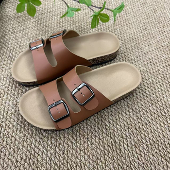 Naiste sandaalid – kahekordne kinnitussüsteem, igapäevaseks kasutamiseks, PVC tald, villane vooder, talla paksus 3–5 cm (Ülemine materjal: kunstlik PU; libisemiskindel)