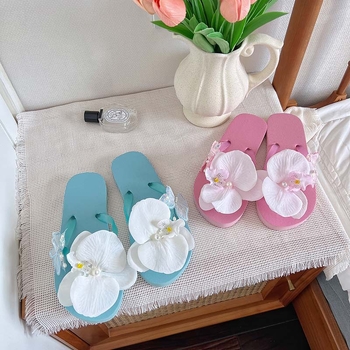 Miaojie täiskasvanutele randade kingad Phalaenopsis lillede mustriga, pealispind plastikust, EVA sisemus, PE talla