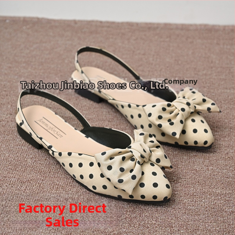 Ženske udobne cipele s oštrim nosom, uzorak houndstooth, platneni gornji dio, niska peta 1–3 cm