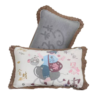 Dječja jastučnica | pamuk gazna tkanina, Jacquard tkanina, reaktivna tisk, dizajn s likom crtića i čipke, mekana i prozračna, upija znoj