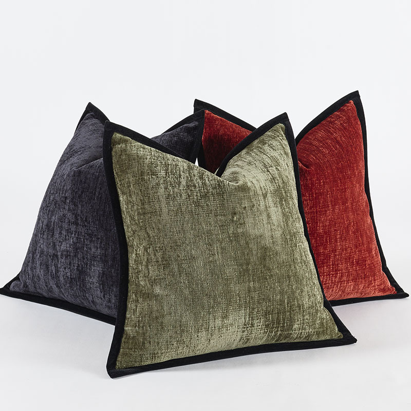 Chenille padjakate, ühekordne värv, kudumise protsess 101151, PP puuvillane täidis, kaasaegne minimalistlik stiil