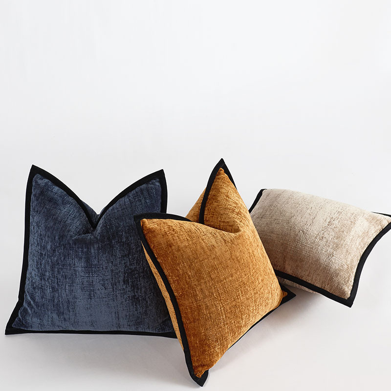 Chenille padjakate, ühekordne värv, kudumise protsess 101151, PP puuvillane täidis, kaasaegne minimalistlik stiil