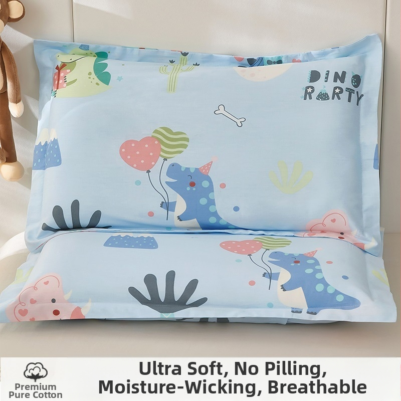 Laste padjapüür - 100% puuvill, twill-kangas, harjatud viimistlus, lõngade värvimine, karikatuuristiil, 60s niitide arv