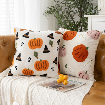 Μαξιλάρι με κάλυμμα από καμβά, κεντημένο με φυτά και λουλούδια, εξατομικεύσιμο, γέμση PP βαμβάκι, μοντέρνο μινιμαλιστικό στυλ