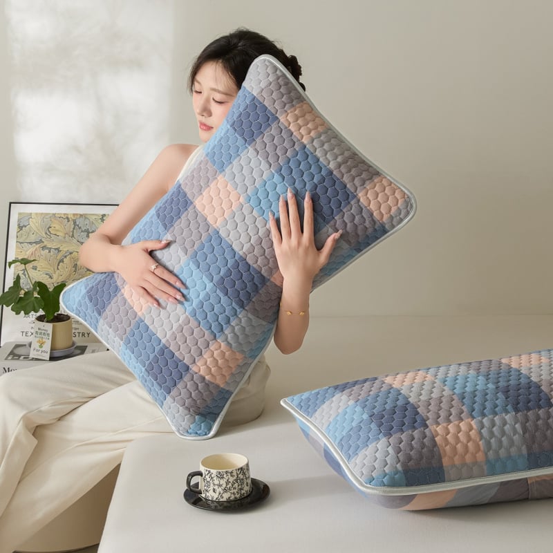 Padjapüür puuvillast lõngadega värvitud, kootud, reaktiivne värvimine, kaasaegne minimalistlik stiil, üks tükk