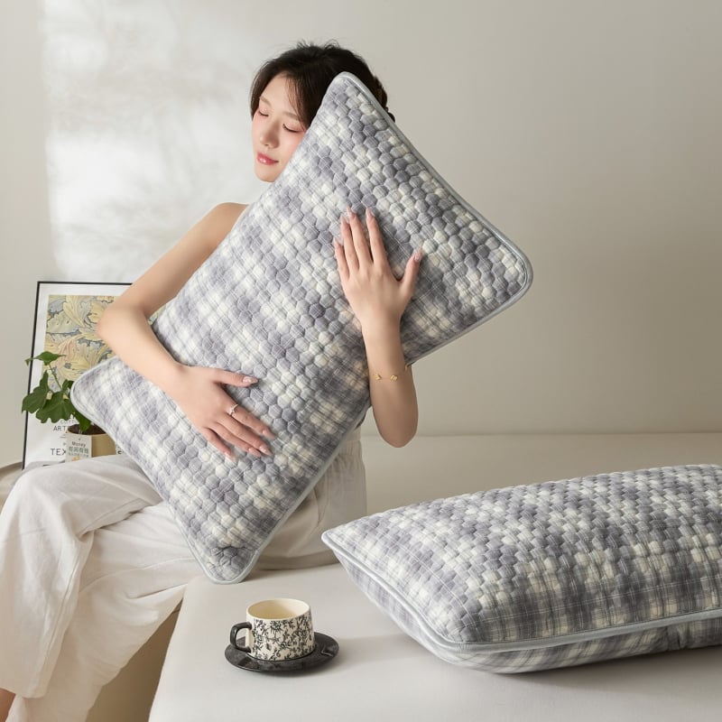 Padjapüür puuvillast lõngadega värvitud, kootud, reaktiivne värvimine, kaasaegne minimalistlik stiil, üks tükk