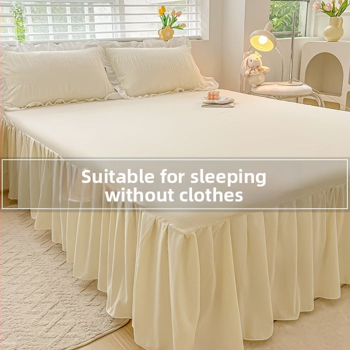 Καλύμμα κρεβατιού με δαντέλα, στυλ πριγκίπισσα, 100% βαμβάκι, επεξεργασία βαφής με αντίδραση