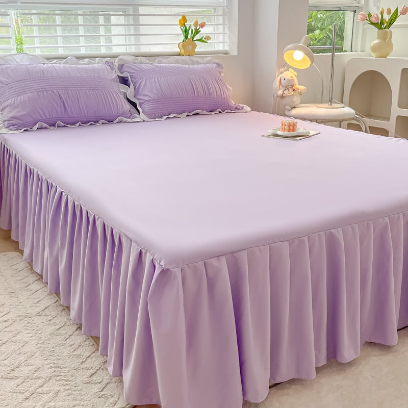 Καλύμμα κρεβατιού με δαντέλα, στυλ πριγκίπισσα, 100% βαμβάκι, επεξεργασία βαφής με αντίδραση