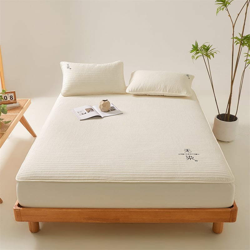 Σεντόνι με λάστιχο, μονόχρωμο σχέδιο, χημικές ίνες, αντιδραστική εκτύπωση και βαφή, δυνατότητα προσαρμογής