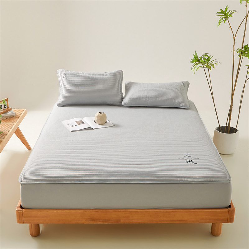 Σεντόνι με λάστιχο, μονόχρωμο σχέδιο, χημικές ίνες, αντιδραστική εκτύπωση και βαφή, δυνατότητα προσαρμογής