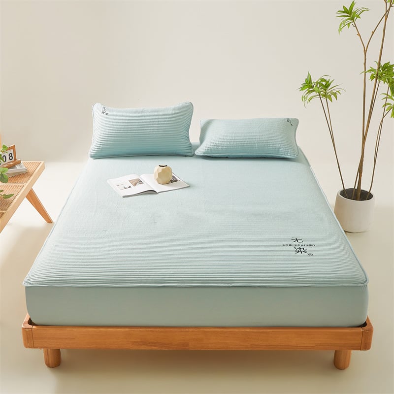 Σεντόνι με λάστιχο, μονόχρωμο σχέδιο, χημικές ίνες, αντιδραστική εκτύπωση και βαφή, δυνατότητα προσαρμογής