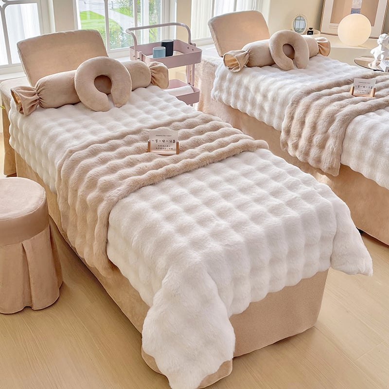 Jingfulan luksuzni set pokrivača za kozmetički salon, četiri dijela, jesen–zima, bubble velvet i milk velvet