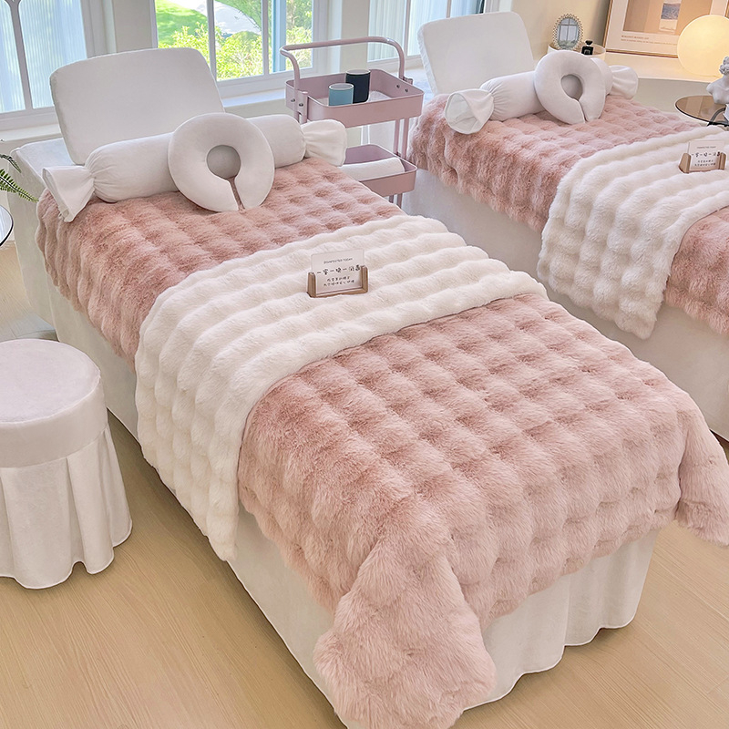 Jingfulan luksuzni set pokrivača za kozmetički salon, četiri dijela, jesen–zima, bubble velvet i milk velvet