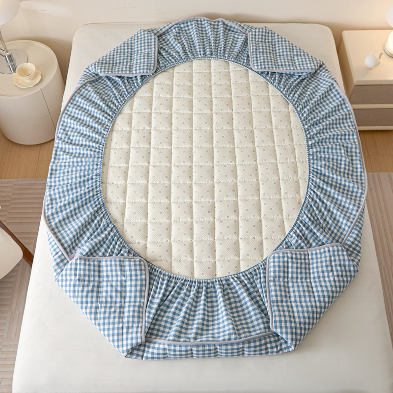 Σεντόνι με λάστιχο – quilted twill, πλυμένο βαμβάκι, πλήρωση 100% Xinjiang βαμβάκι, βάρος πλήρωσης 1000–1500 g, για όλες τις εποχές