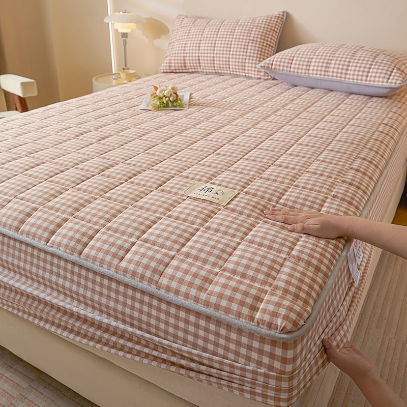 Σεντόνι με λάστιχο – quilted twill, πλυμένο βαμβάκι, πλήρωση 100% Xinjiang βαμβάκι, βάρος πλήρωσης 1000–1500 g, για όλες τις εποχές