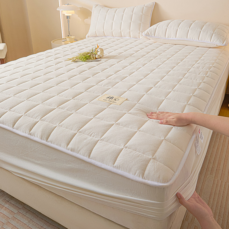 Σεντόνι με λάστιχο – quilted twill, πλυμένο βαμβάκι, πλήρωση 100% Xinjiang βαμβάκι, βάρος πλήρωσης 1000–1500 g, για όλες τις εποχές