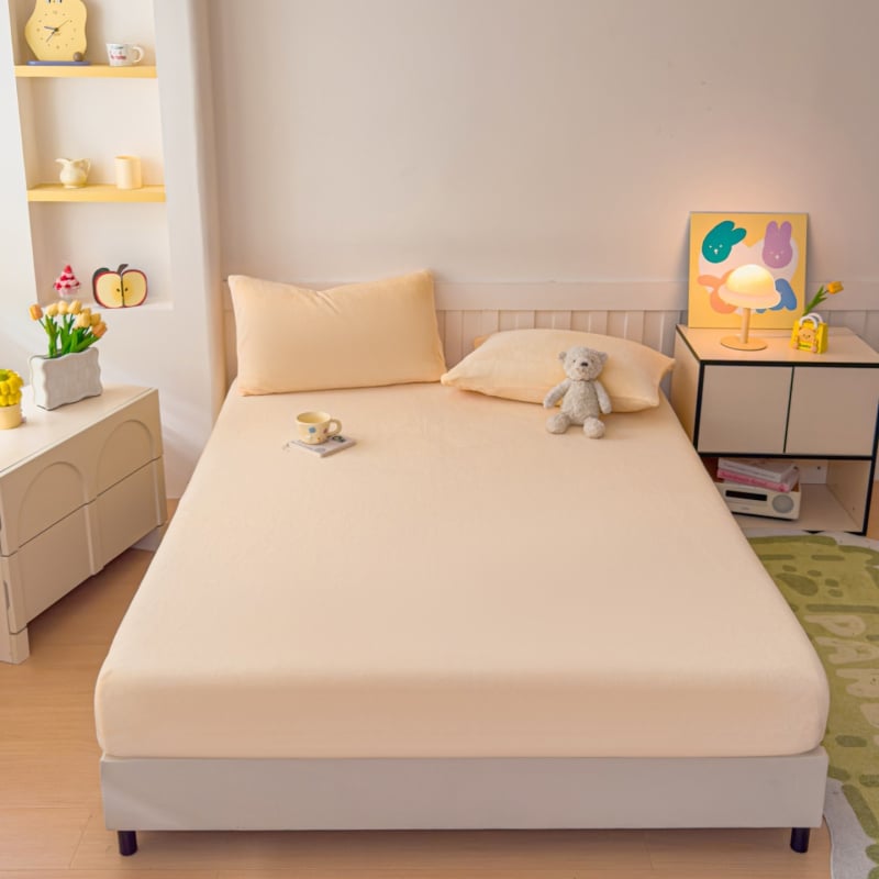 Σετ σεντόνια από βελούδο γάλακτος — βελουρένια υφή, βαφή αντίδρασης, κατάλληλο για όλες τις εποχές