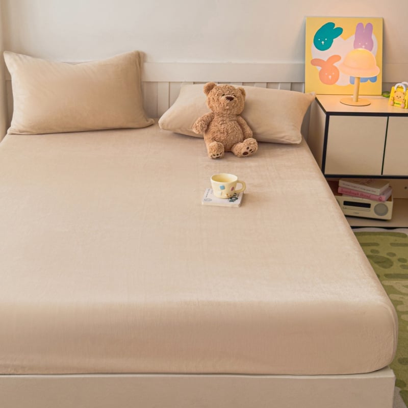 Σετ σεντόνια από βελούδο γάλακτος — βελουρένια υφή, βαφή αντίδρασης, κατάλληλο για όλες τις εποχές