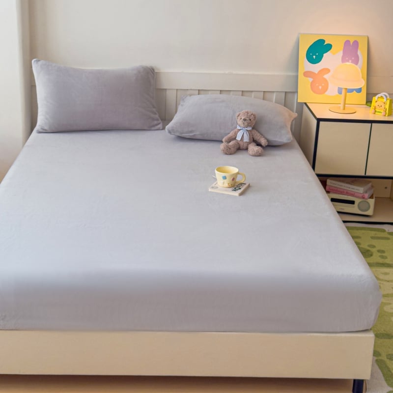 Σετ σεντόνια από βελούδο γάλακτος — βελουρένια υφή, βαφή αντίδρασης, κατάλληλο για όλες τις εποχές