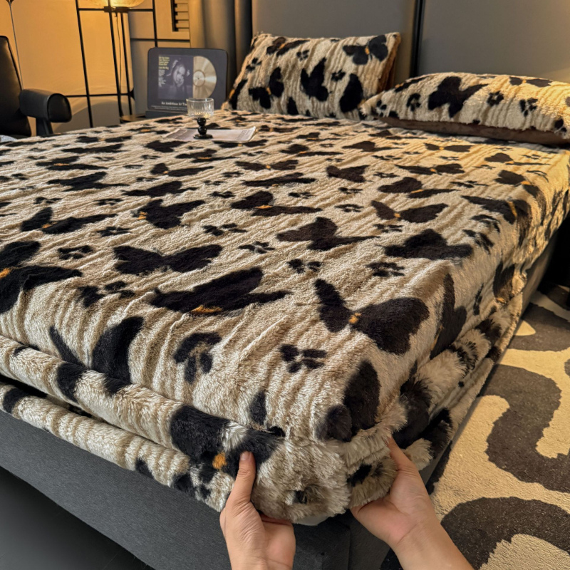 Navlaka za madrac s gumicom, kristalni velur, twill tkanina, reaktivno bojenje, moderan stil