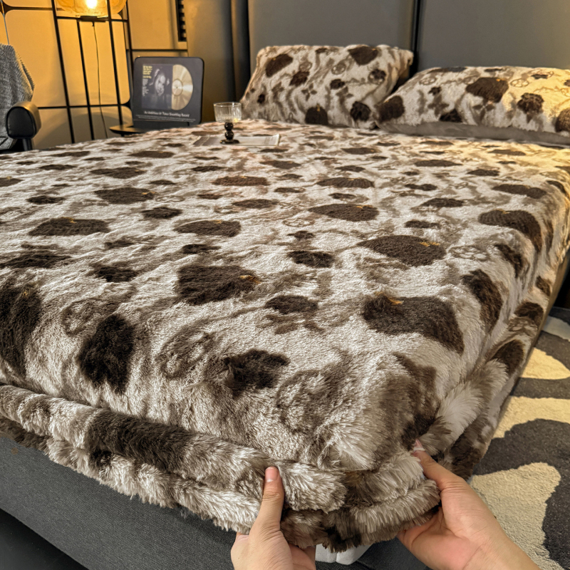 Navlaka za madrac s gumicom, kristalni velur, twill tkanina, reaktivno bojenje, moderan stil