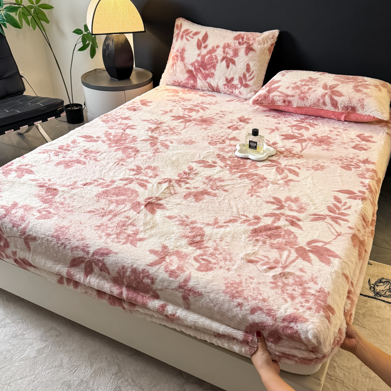 Navlaka za madrac s elastičnim rubom od pliša zeca – jednobojna boja, kviliranje, reaktivni tisak i bojanje