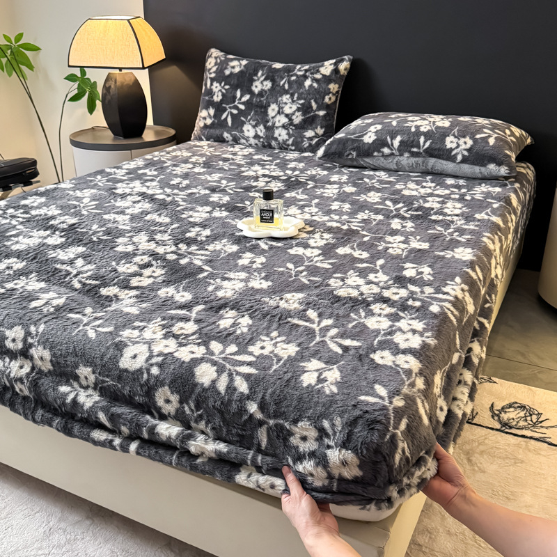 Navlaka za madrac s elastičnim rubom od pliša zeca – jednobojna boja, kviliranje, reaktivni tisak i bojanje