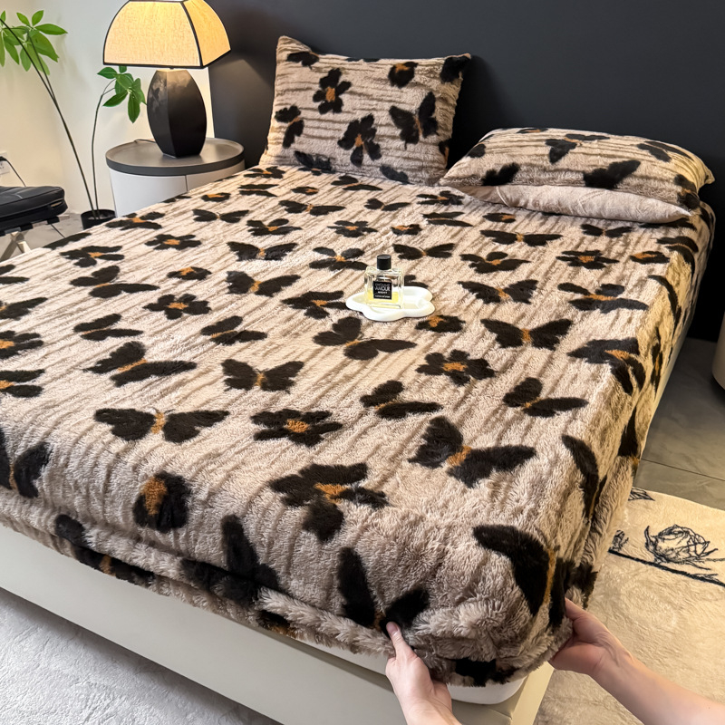 Navlaka za madrac s elastičnim rubom od pliša zeca – jednobojna boja, kviliranje, reaktivni tisak i bojanje