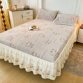 Navlaka za madrac od nyusiju pliša, gravirana tkanina, uzorak biljaka i cvijeća, reakcijsko bojanje