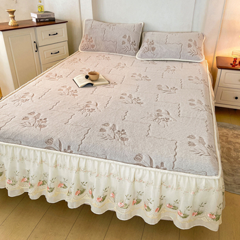 Navlaka za madrac od nyusiju pliša, gravirana tkanina, uzorak biljaka i cvijeća, reakcijsko bojanje