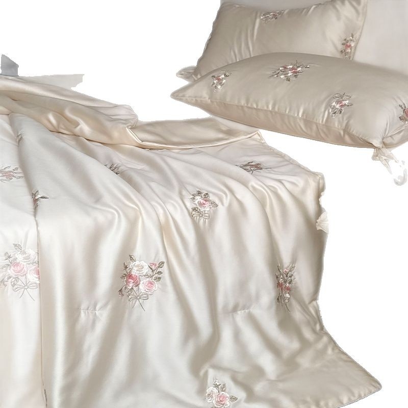 Vasaros antklodė iš Lyocell pluošto, antibakterinis užpildas, siuvinėtas audinys, reaktyvusis spausdinimas ir dažymas, svoris 1,25–1,5 kg