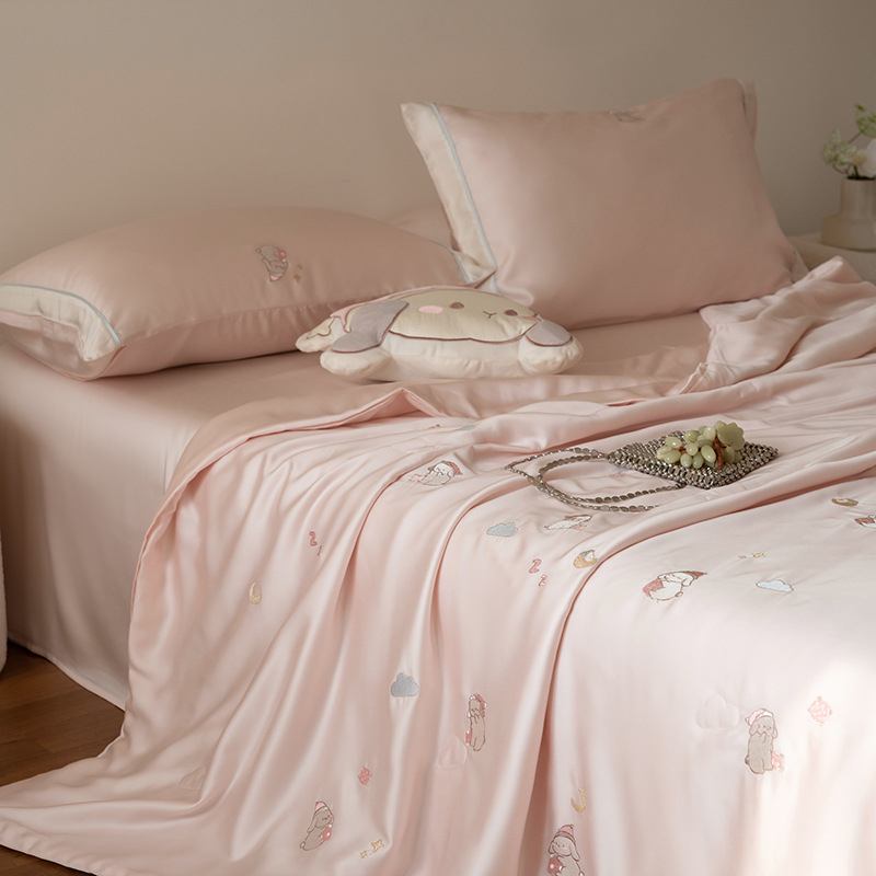 Vasaros antklodė iš Lyocell pluošto, antibakterinis užpildas, siuvinėtas audinys, reaktyvusis spausdinimas ir dažymas, svoris 1,25–1,5 kg