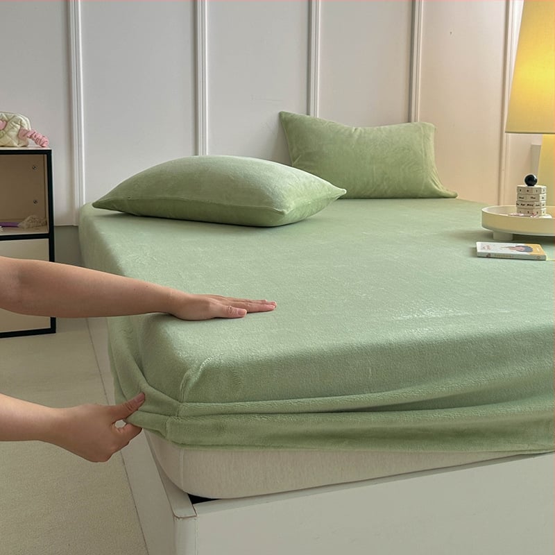 Piimavillase veluurist elastne voodipesu fleece vooder, ääre õmblus, reaktiivne värvimine, talveks