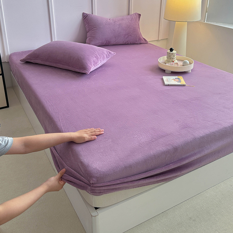 Piimavillase veluurist elastne voodipesu fleece vooder, ääre õmblus, reaktiivne värvimine, talveks