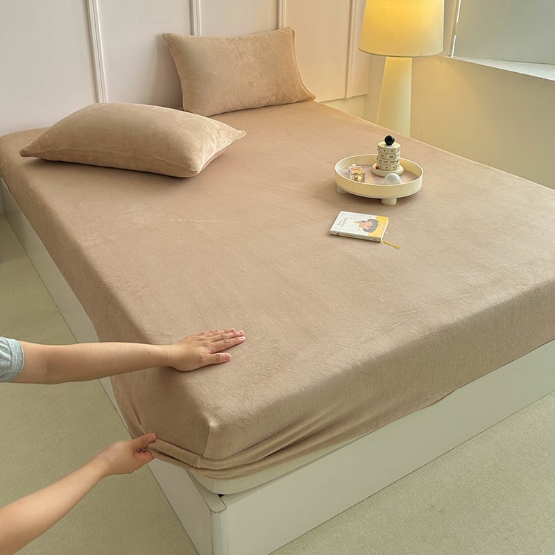 Piimavillase veluurist elastne voodipesu fleece vooder, ääre õmblus, reaktiivne värvimine, talveks