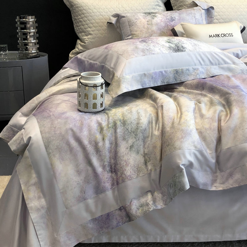 Četverosoban set posteljine od Tencel pamuka s cvjetnim uzorkom, lagan luksuz stil, jesen-zima