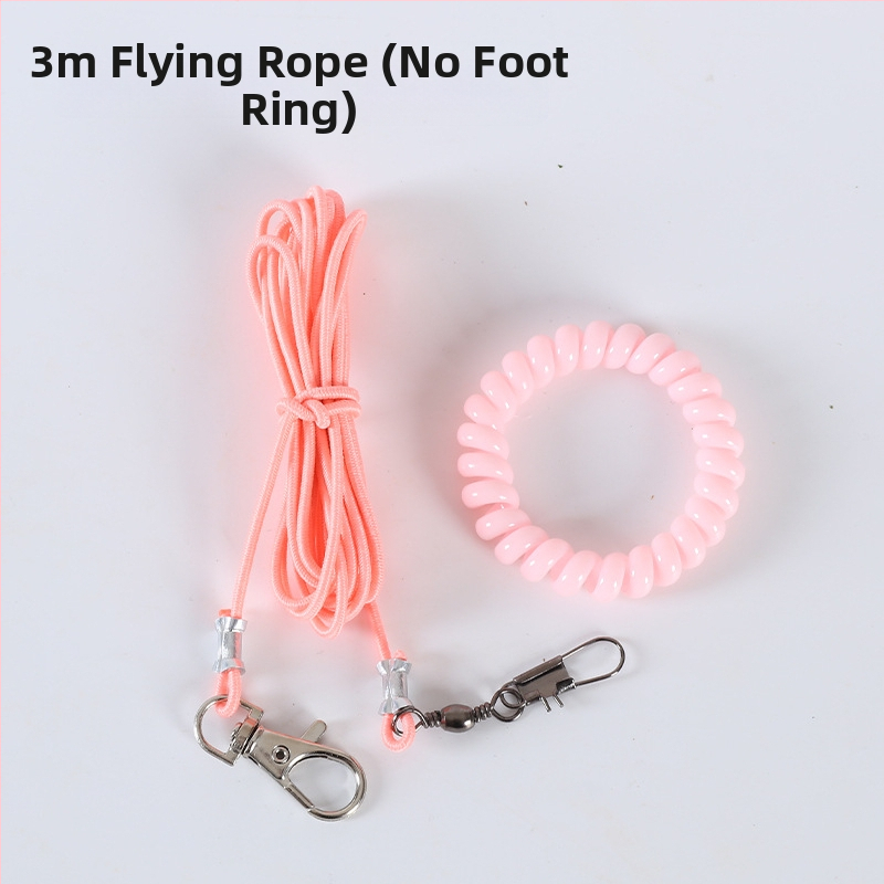 Papagai lidošanas apmācību virve – ultraliega, no elastīgā pavediens ar pēdas gredenu, pēdas ķēdi un kakla komplektu