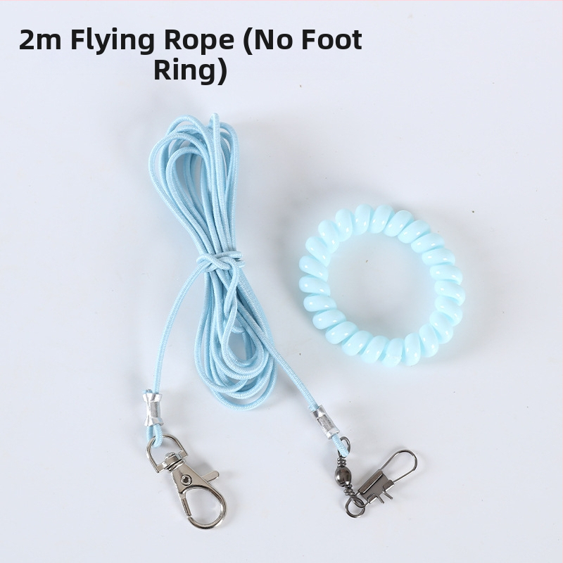 Papagai lidošanas apmācību virve – ultraliega, no elastīgā pavediens ar pēdas gredenu, pēdas ķēdi un kakla komplektu