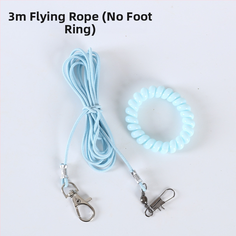 Papagai lidošanas apmācību virve – ultraliega, no elastīgā pavediens ar pēdas gredenu, pēdas ķēdi un kakla komplektu