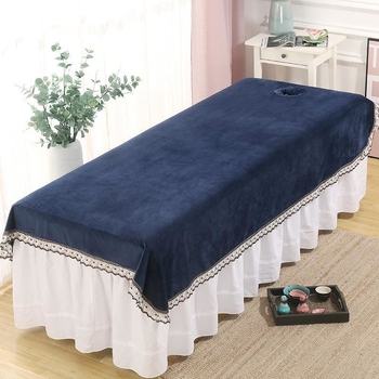 Kristallne sametiga ilu massaažilauda voodipesu, polüester materjal, ühekordne muster, lõngadega värvitud, kuded: twill, harjamine, lihtne kude; kaasaegne minimalistlik stiil; kategooria: voodipesu/tekid