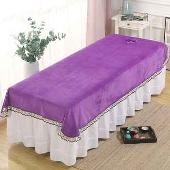 Kristallne sametiga ilu massaažilauda voodipesu, polüester materjal, ühekordne muster, lõngadega värvitud, kuded: twill, harjamine, lihtne kude; kaasaegne minimalistlik stiil; kategooria: voodipesu/tekid