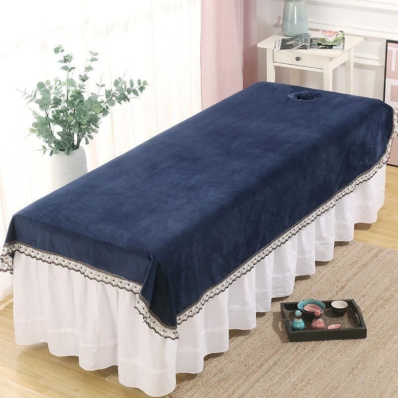 Kristallne sametiga ilu massaažilauda voodipesu, polüester materjal, ühekordne muster, lõngadega värvitud, kuded: twill, harjamine, lihtne kude; kaasaegne minimalistlik stiil; kategooria: voodipesu/tekid