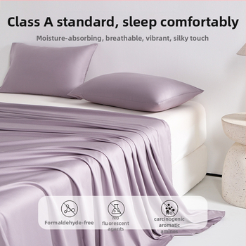 Pikkade kiududega puuvillane satiin voodilinad, ühtne muster, reaktiivne värvimine, sobib kõikideks aastaaegadeks