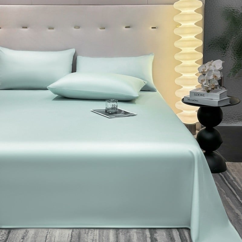 Pikkade kiududega puuvillane satiin voodilinad, ühtne muster, reaktiivne värvimine, sobib kõikideks aastaaegadeks